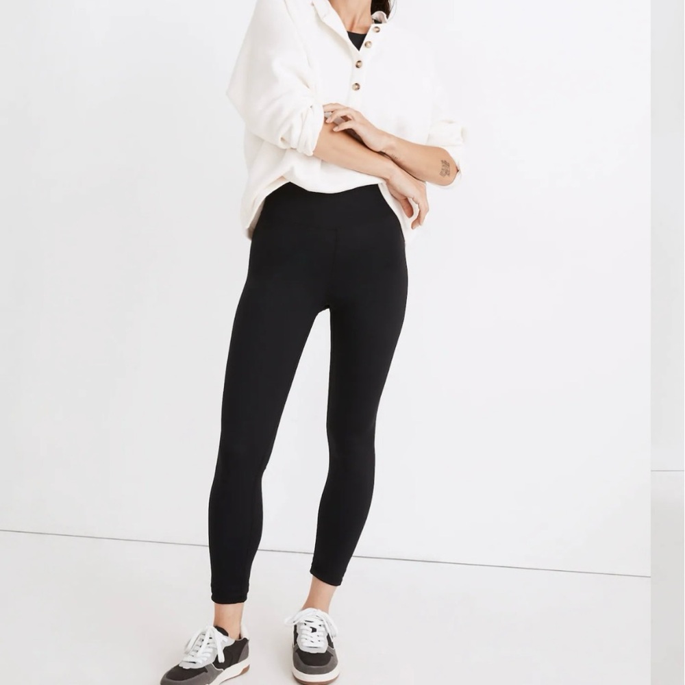 Madewell MWL Form High Rise Black Leggings 25” EUC sz Large